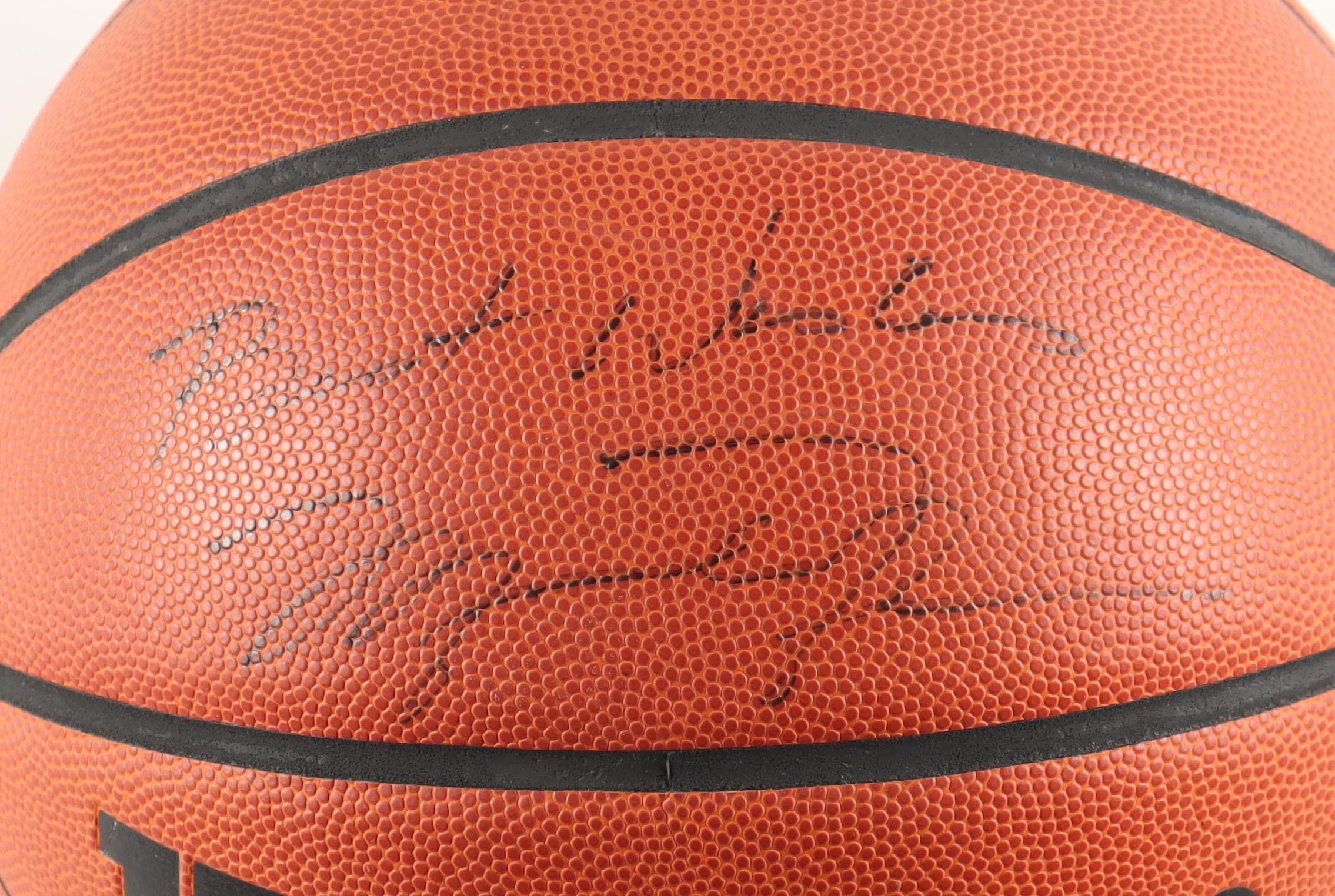 Michael Jordan Signed Wilson Basketball with Display Case,
“Best Wishes”