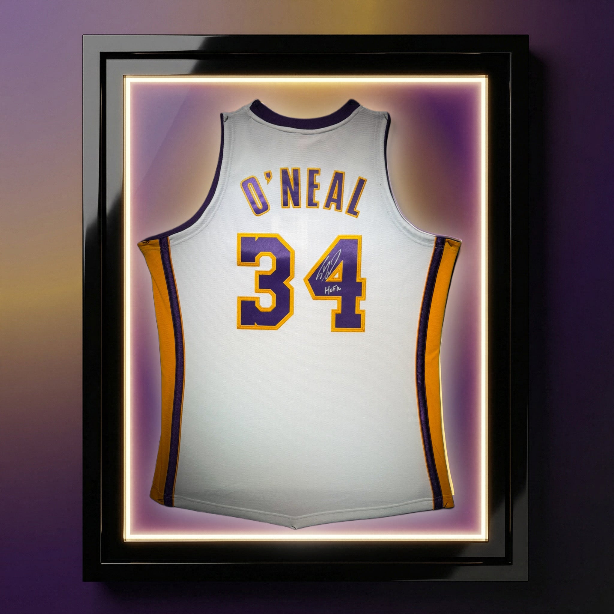 Shaquille O'Neal Signed Mitchell & Ness Lakers Jersey Inscribed "HOF 16" authentic-signatures