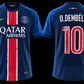 Ousmane Dembélé signed PSG home jersey #10 Beckett certified