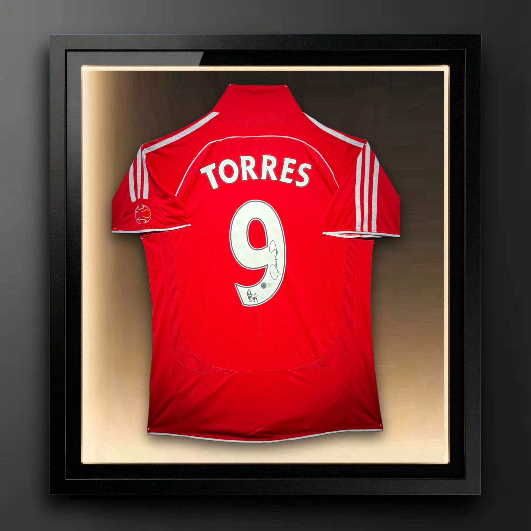 Fernando Torres Signed Liverpool Authentic Jersey Certified by Beckett from 2007 Champions League Final authentic-signatures