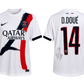 Désiré Doué Signed Paris Saint-Germain White Jersey, Certified by JSA