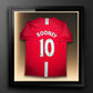 Wayne Rooney Signed Home 2009-10 Manchester United Jersey, Certified by Beckett authentic-signatures Football Authentic Si...