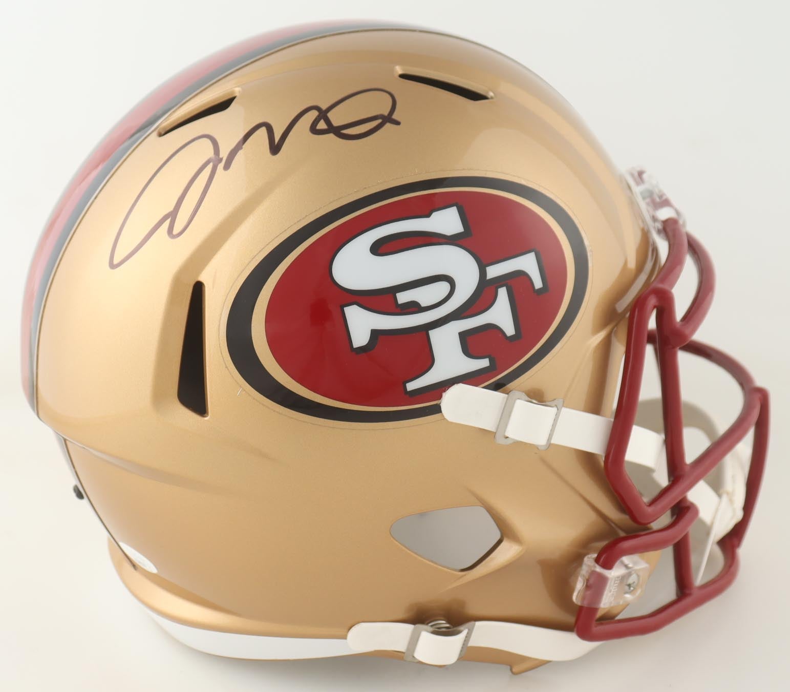 Joe Montana Signed 49ers Full-Size Speed Helmet. Certified by JSA authentic-signatures
