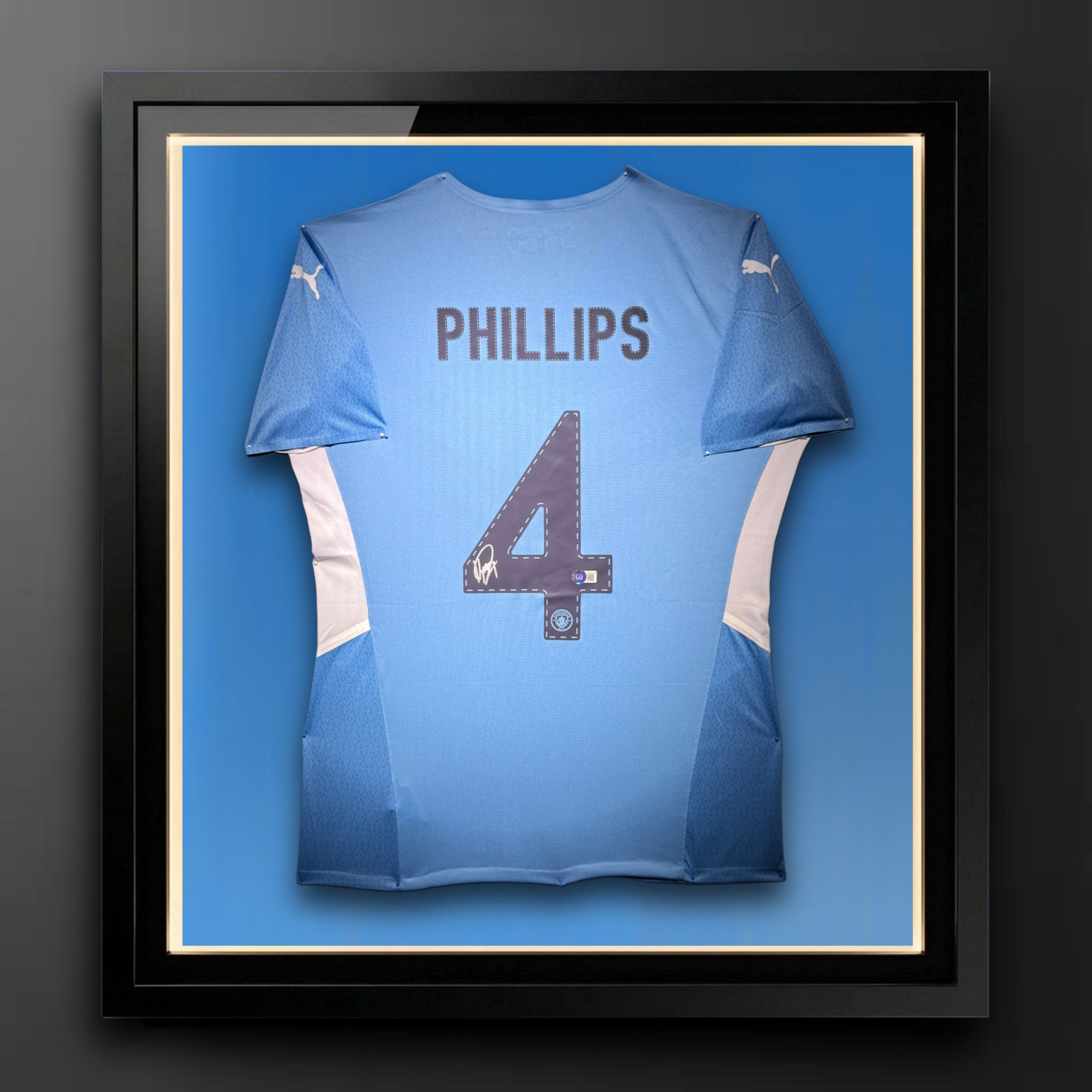 Kalvin Phillips Signed Manchester City Puma Authentic Jersey.Certified by Beckett authentic-signatures