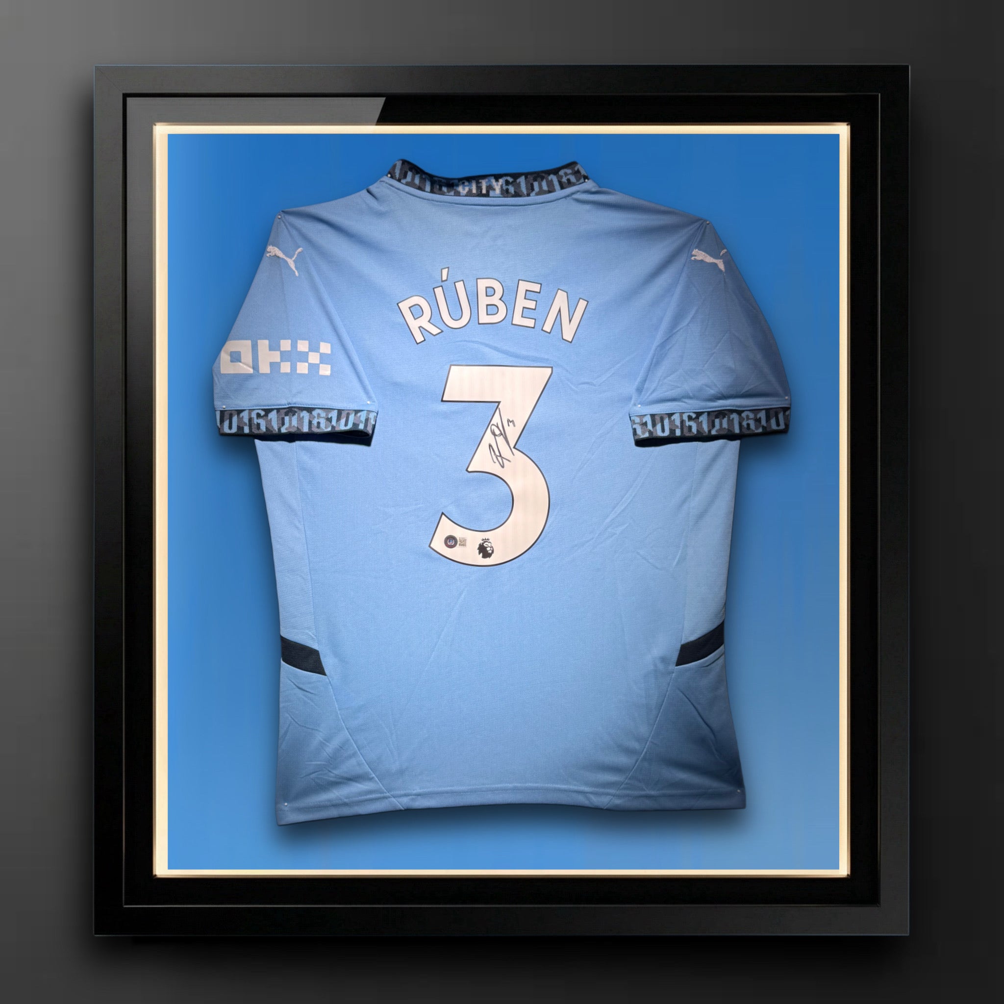 Ruben Dias Signed Manchester City Jersey Certified by Beckett authentic-signatures