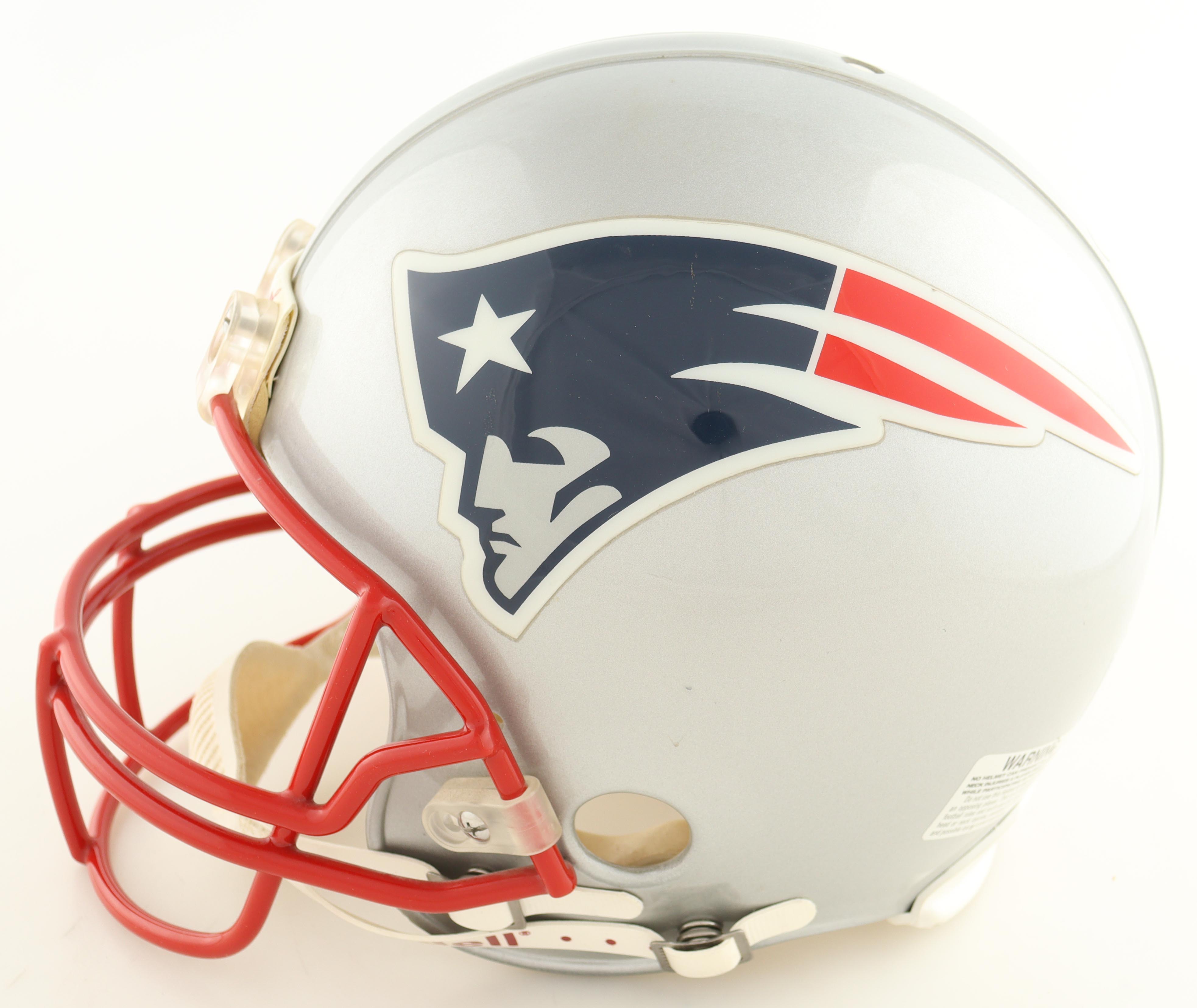 Tom Brady Signed Patriots Full-Size Authentic On-Field VSR4 Throwback Helmet Inscribed "NFL Draft Pick 199"