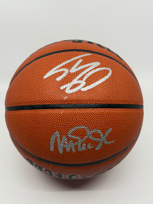 Magic Johnson & Shaquille O'Neal Signed Lakers Legends Basketball, Certified by Beckett