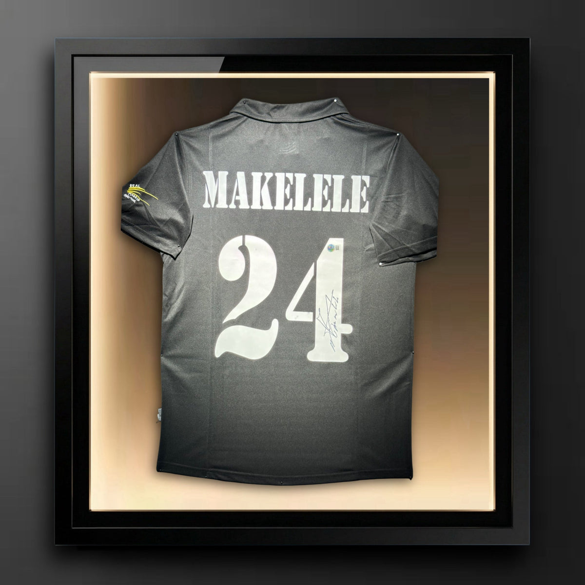 Claude Makelele Signed Away 2002-03 Real Madrid Jersey, Certified by Beckett authentic-signatures Football Authentic Signa...