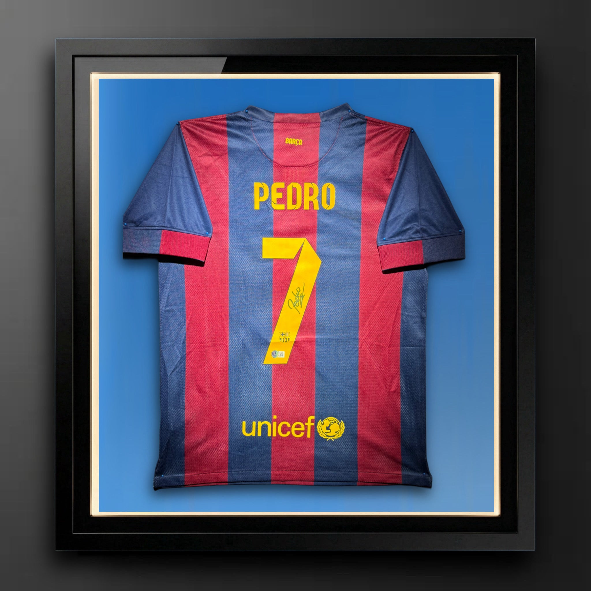 Pedro Signed FC Barcelona Authentic Jersey Certified by Beckett authentic-signatures