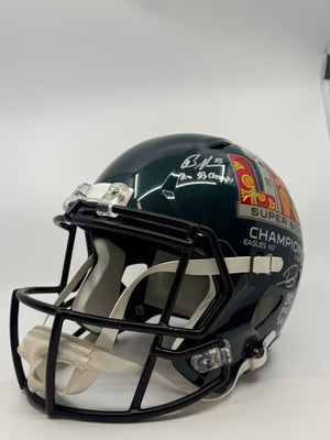 Philadelphia Eagles Defense Signed Full-Size Replica Speed Helmet (5 Signatures), Certified by Beckett