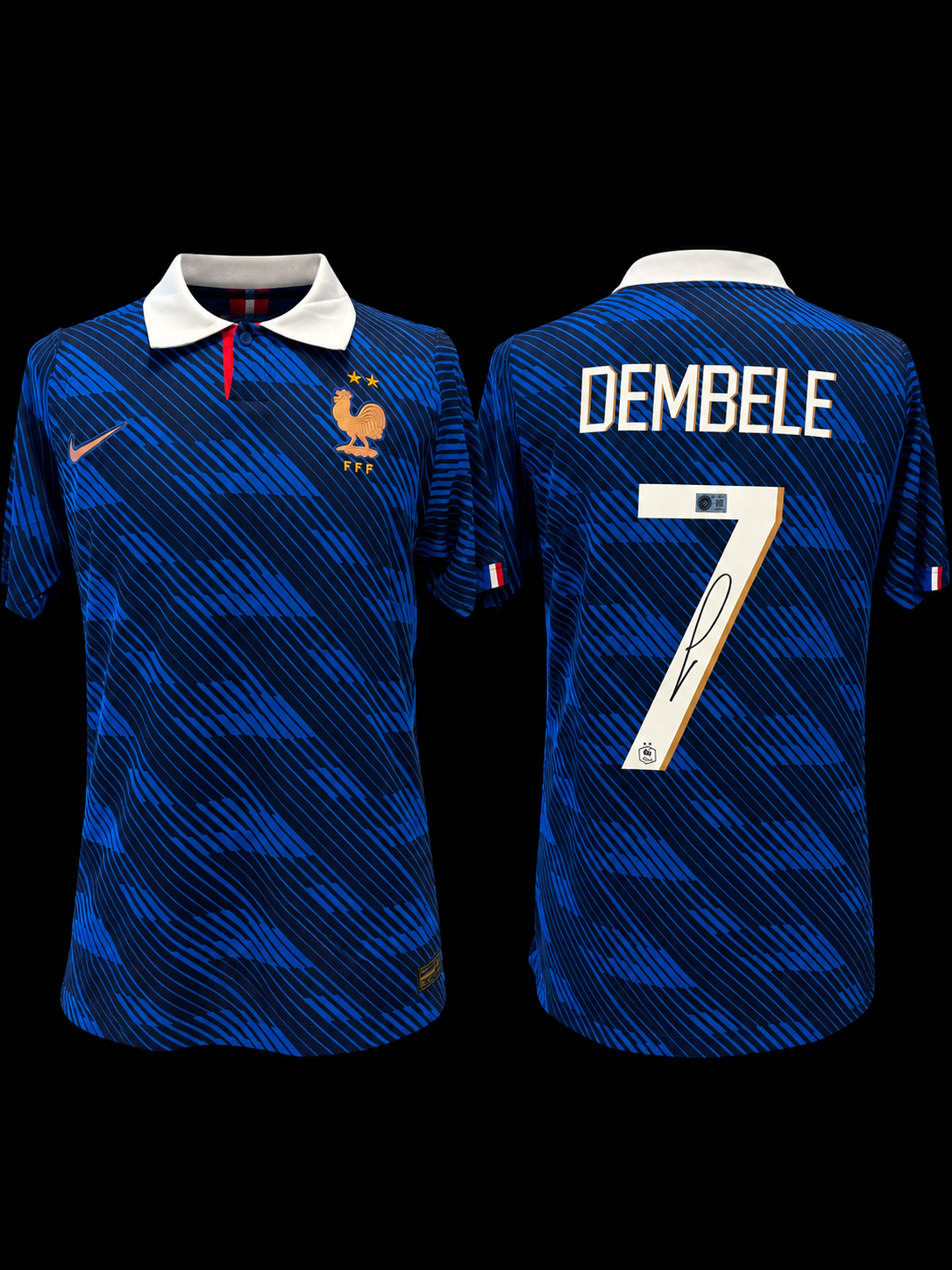 Ousmane Dembélé signed France 2026 home jersey #7 Beckett certified