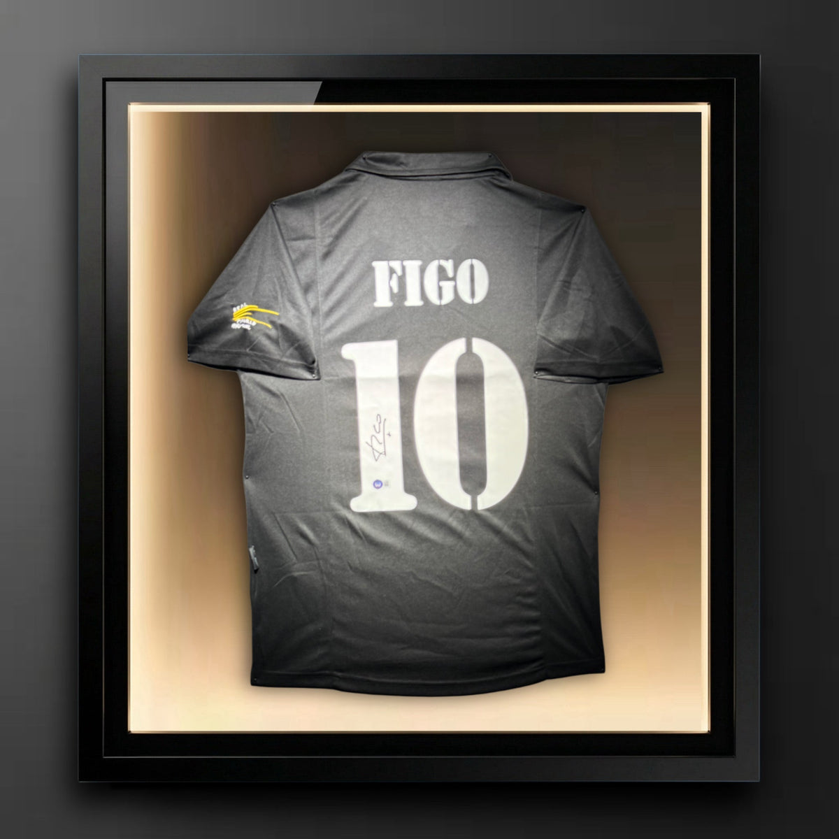 Luis Figo Signed Away 2000-01 Real Madrid Jersey, Certified by Beckett authentic-signatures Football Authentic Signatures