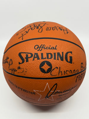1987–88 Chicago Bulls Team Signed Authentic Basketball Featuring Michael Jordan & Scottie Pippen, Certified by Beckett