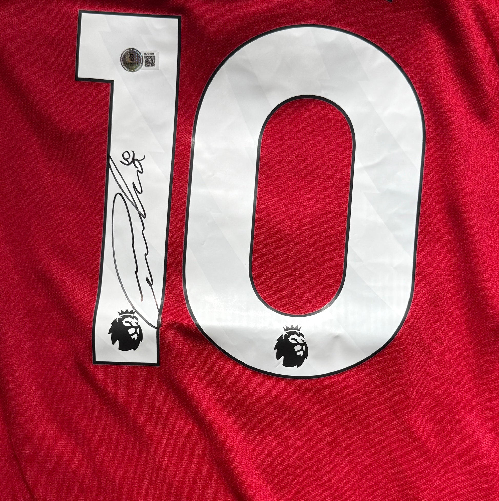 Maillot Domicile signe par Matheus Cunha Manchester United  FC 2024-25 Certifie par Beckett authentic-signatures