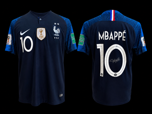 Kylian Mbappé signed France 2018 World Cup jersey #10 Beckett certified