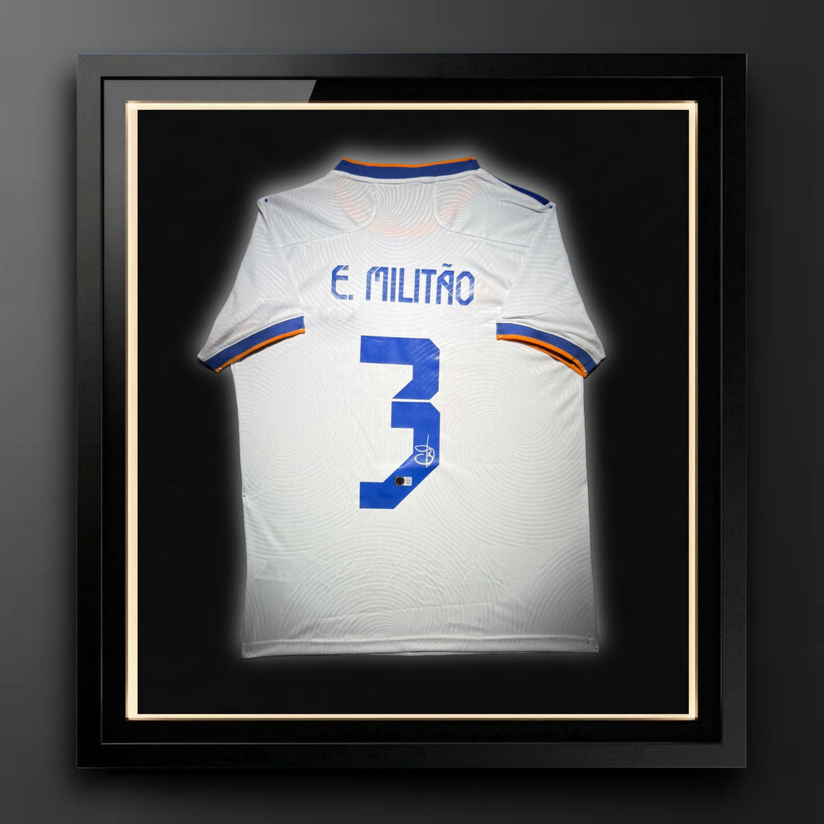 Eder Militao Signed Home 2021-22 Real Madrid Jersey, Certified by Beckett authentic-signatures Football Authentic Signatures