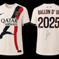 PSG Ballon d'Or 2025 jersey signed by Ousmane Dembélé front and back