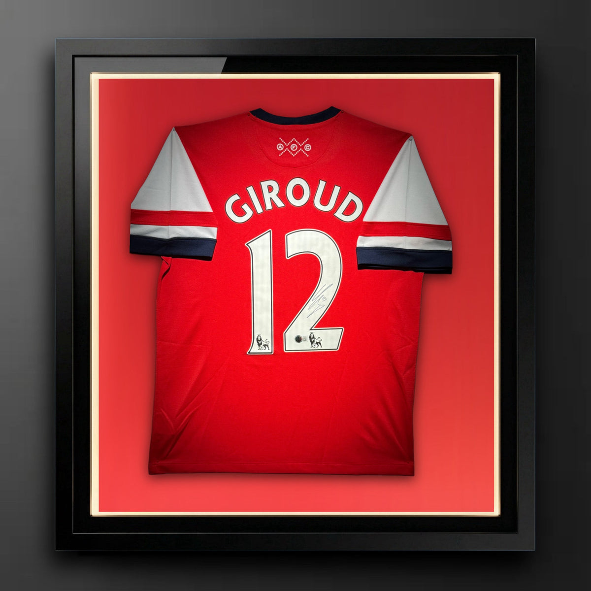 Olivier Giroud Signed Home 2012-13 Arsenal Jersey, Certified by Beckett authentic-signatures Football Authentic Signatures