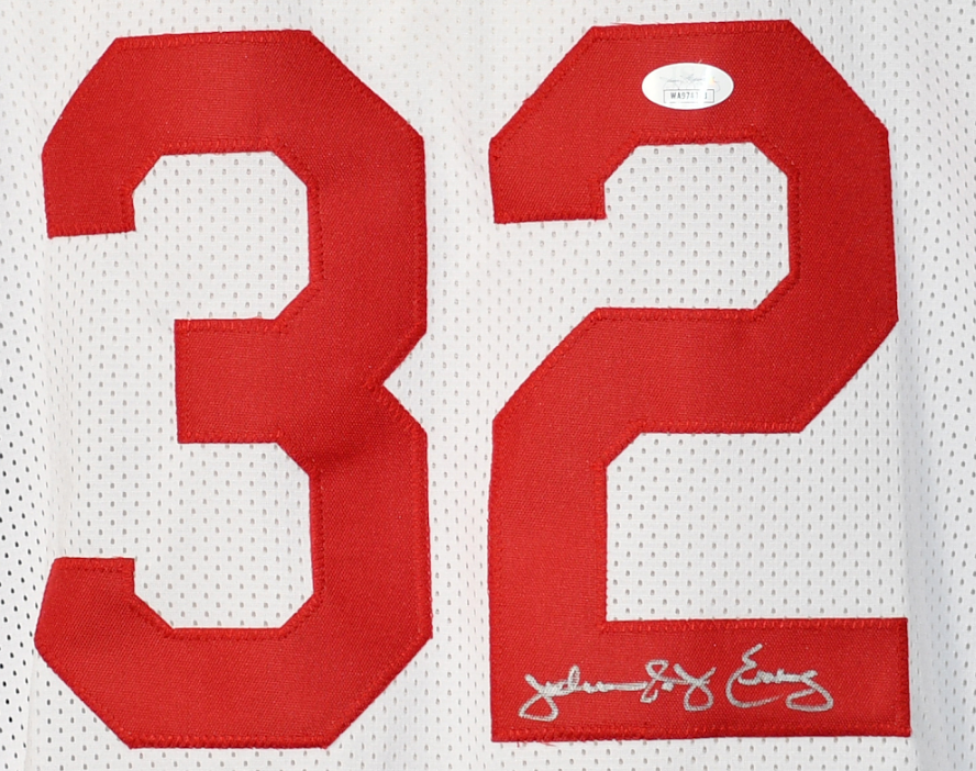 Julius Erving signed Philadelphia 7ers jersey inscribed "Doctor J."