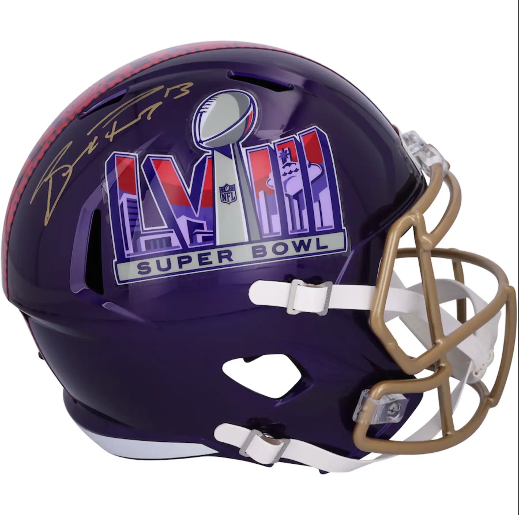 Brock Purdy Signed Super Bowl LVIIIHelmet signed Helmet Certified by Fanatics authentic-signatures