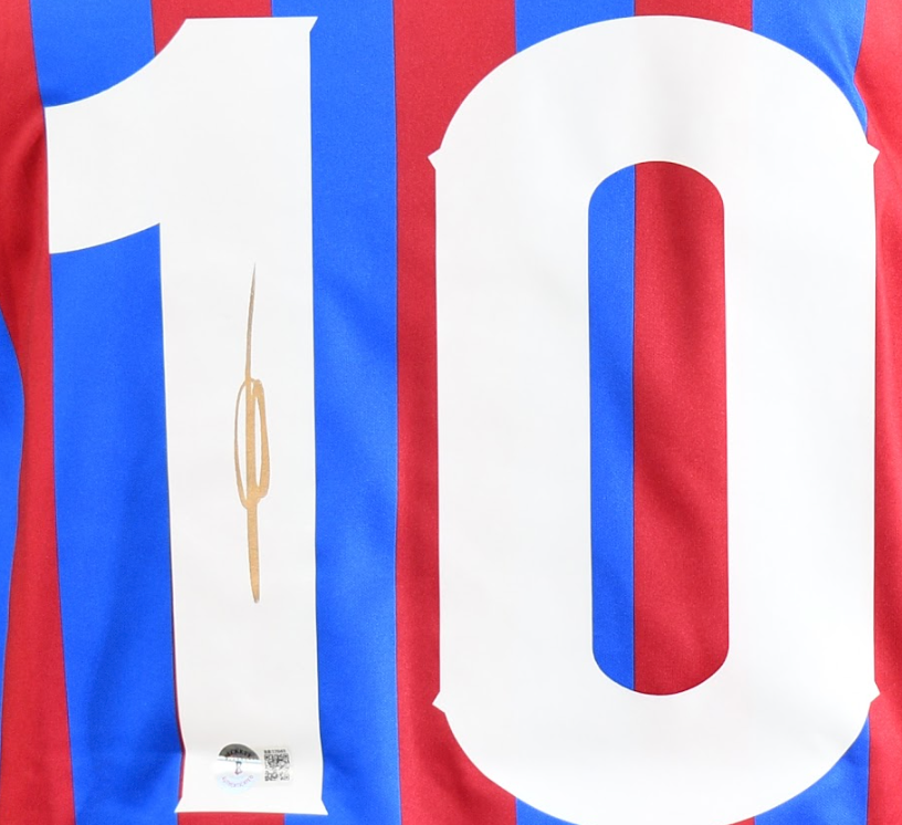 Ansu Fati Signed Home 2021-22 FC Barcelona Jersey, Certified by Beckett authentic-signatures Football Authentic Signatures