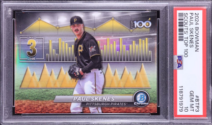 Paul Skenes 2024 Bowman Scouts Top 100 BTP3 #3/100 (PSA 10) authentic-signatures
