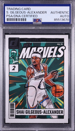 Shai Gilgeous-Alexander Signed 2024-25 Donruss #12 (PSA Auto 10)