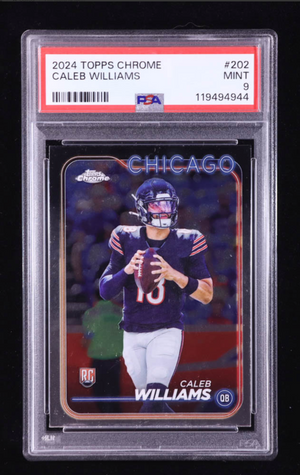 Caleb Williams 2024 Topps Chrome RC #202 (PSA 9) authentic-signatures