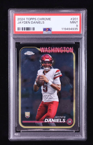 Jayden Danielsz 2024 Topps Chrome #201 RC (PSA 9) authentic-signatures