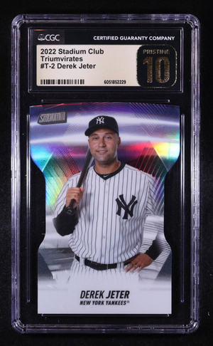 Derek Jeter 2022 Stadium Club Triumvirates #T2 (CGC Pristine 10)