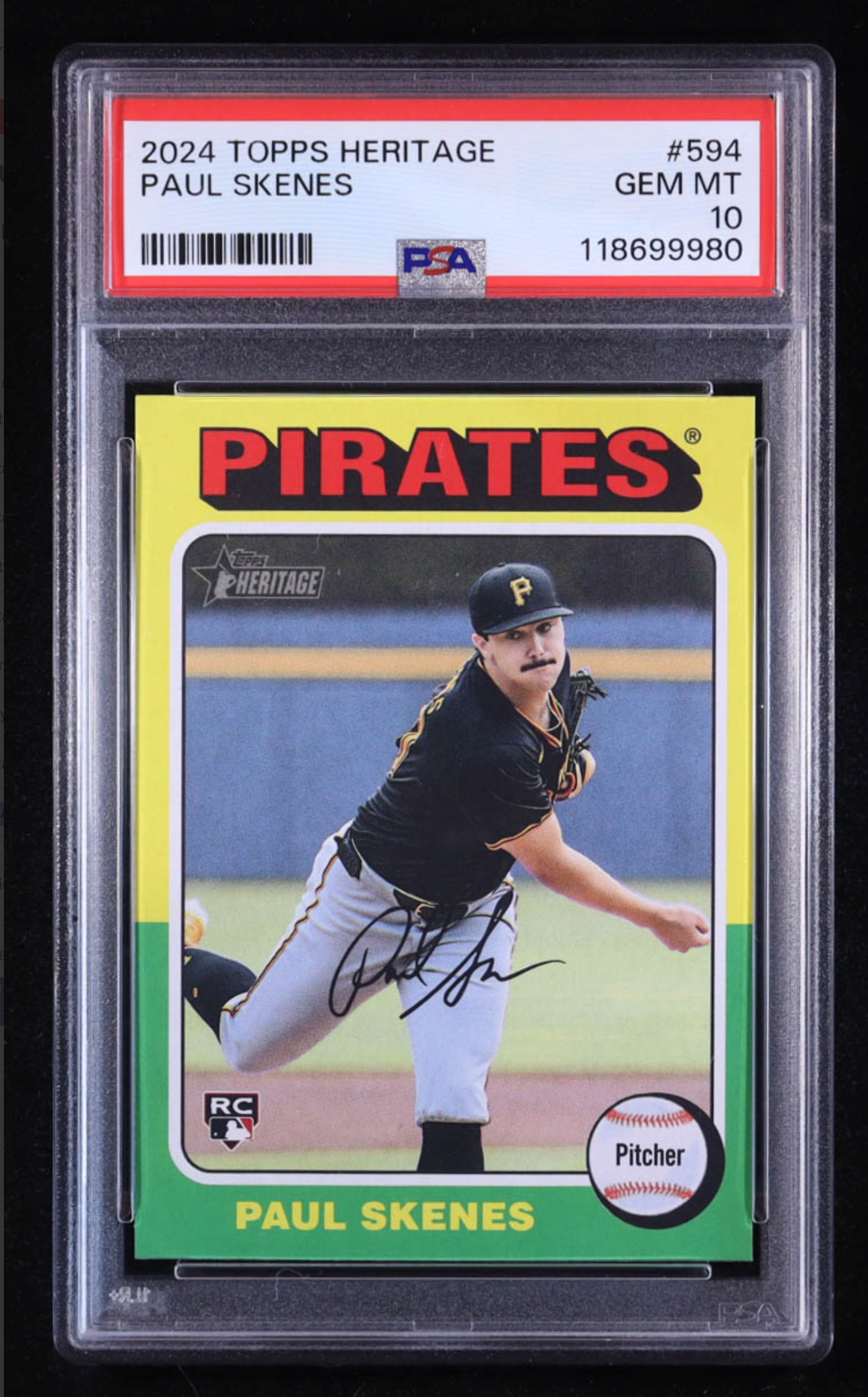 Paul Skenes 2024 Topps Heritage (PSA 10) authentic-signatures