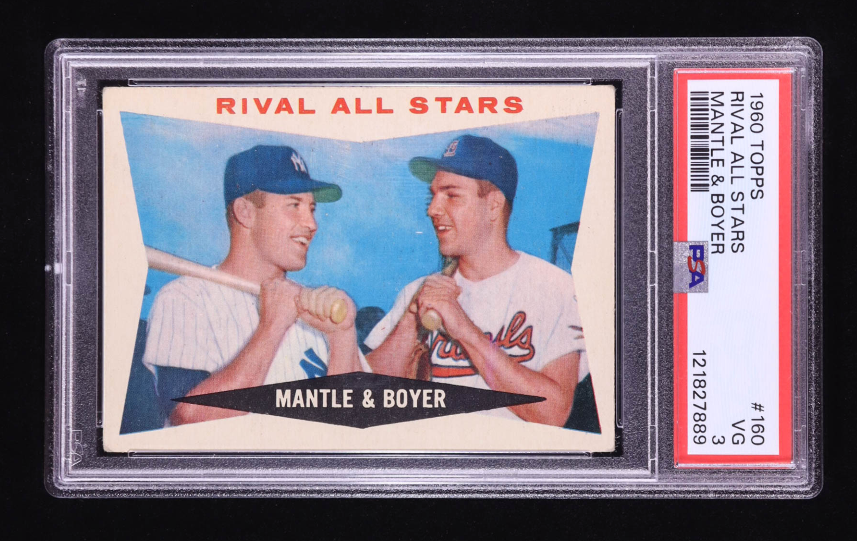 Mickey Mantle / Ken Boyer 1960 Topps #160 / Rival All-Stars (PSA 3) authentic-signatures