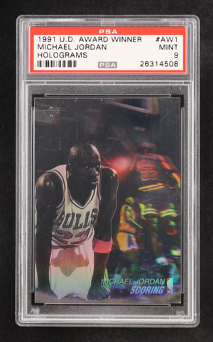 Michael Jordan 991-92 Upper Deck Award Winner Holograms #AW1  (PSA 9)