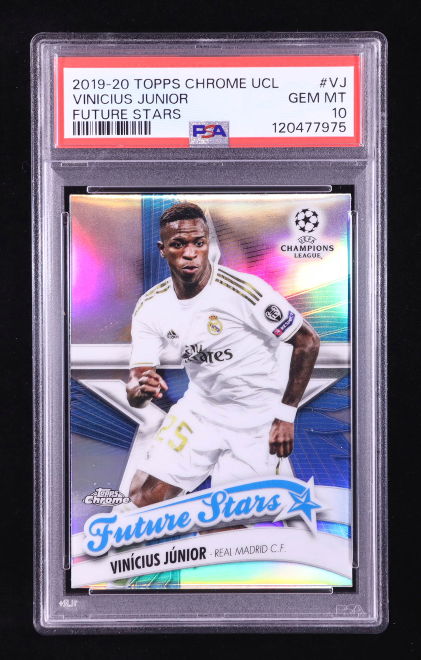Vinicius Junior 2019-20 Topps Chrome UEFA Champions League Future Stars (PSA 10) authentic-signatures