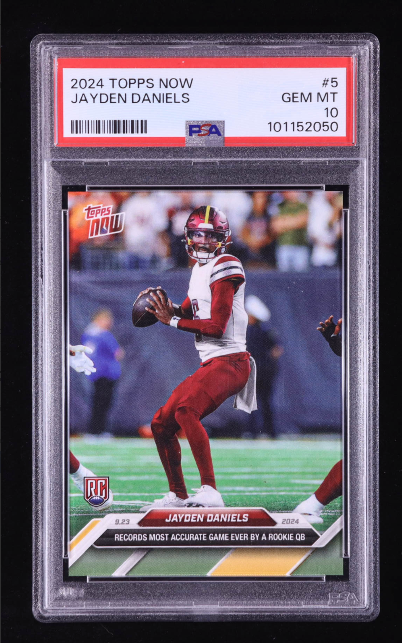 Jayden Daniels 2024 Topps Now #5 RC (PSA 10) authentic-signatures