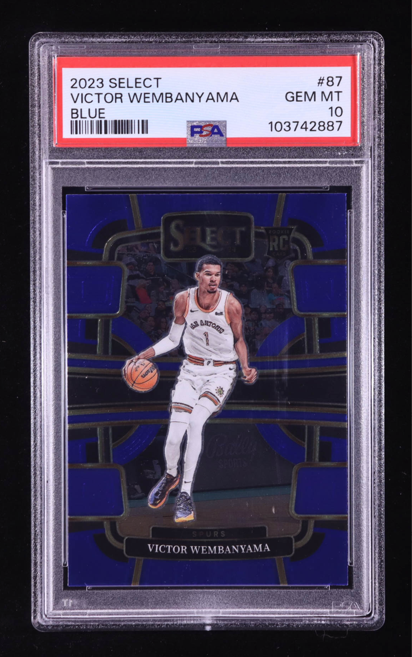 Victor Wembanyama 2023-24 Select Blue #87 RC (PSA 10) authentic-signatures