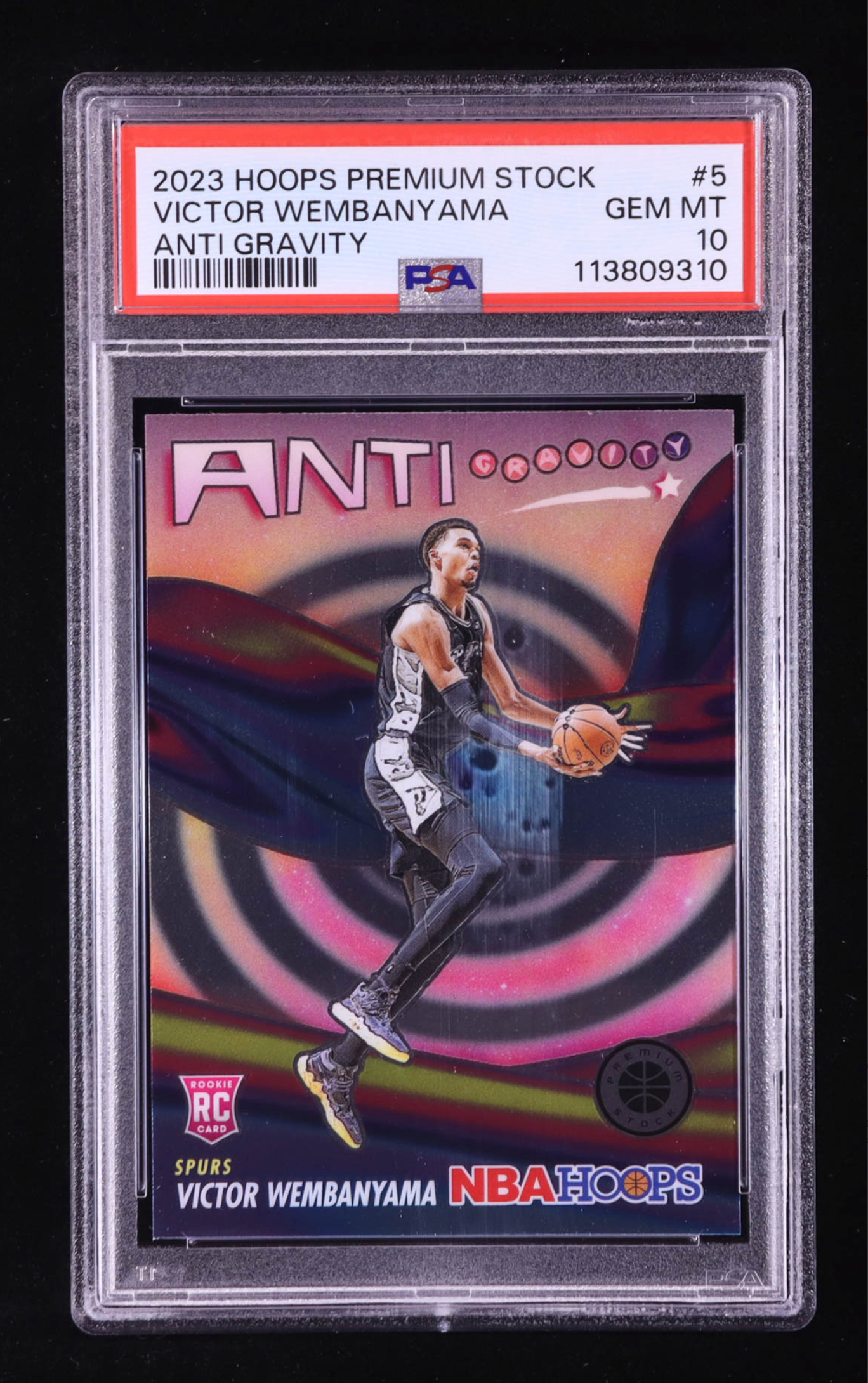 Victor Wembanyama 2023-24 Hoops Premium Stock Anti Gravity #5 RC (PSA 10) authentic-signatures