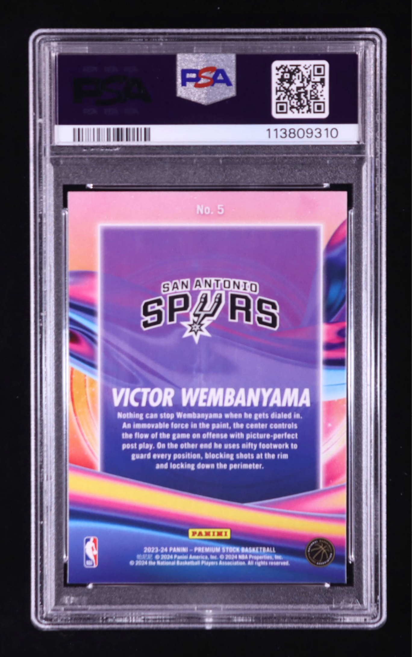 Victor Wembanyama 2023-24 Hoops Premium Stock Anti Gravity #5 RC (PSA 10) authentic-signatures