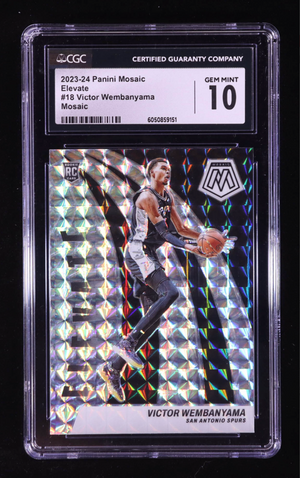 Victor Wembanyama 2023-24 Panini Mosaic Elevate Mosaic #18 RC authentic-signatures