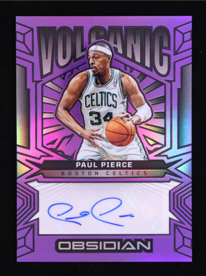 Paul Pierce 2024-25 Panini Obsidian Volcanic Signatures Electric Etch Purple Flood #33 #25/30 authentic-signatures