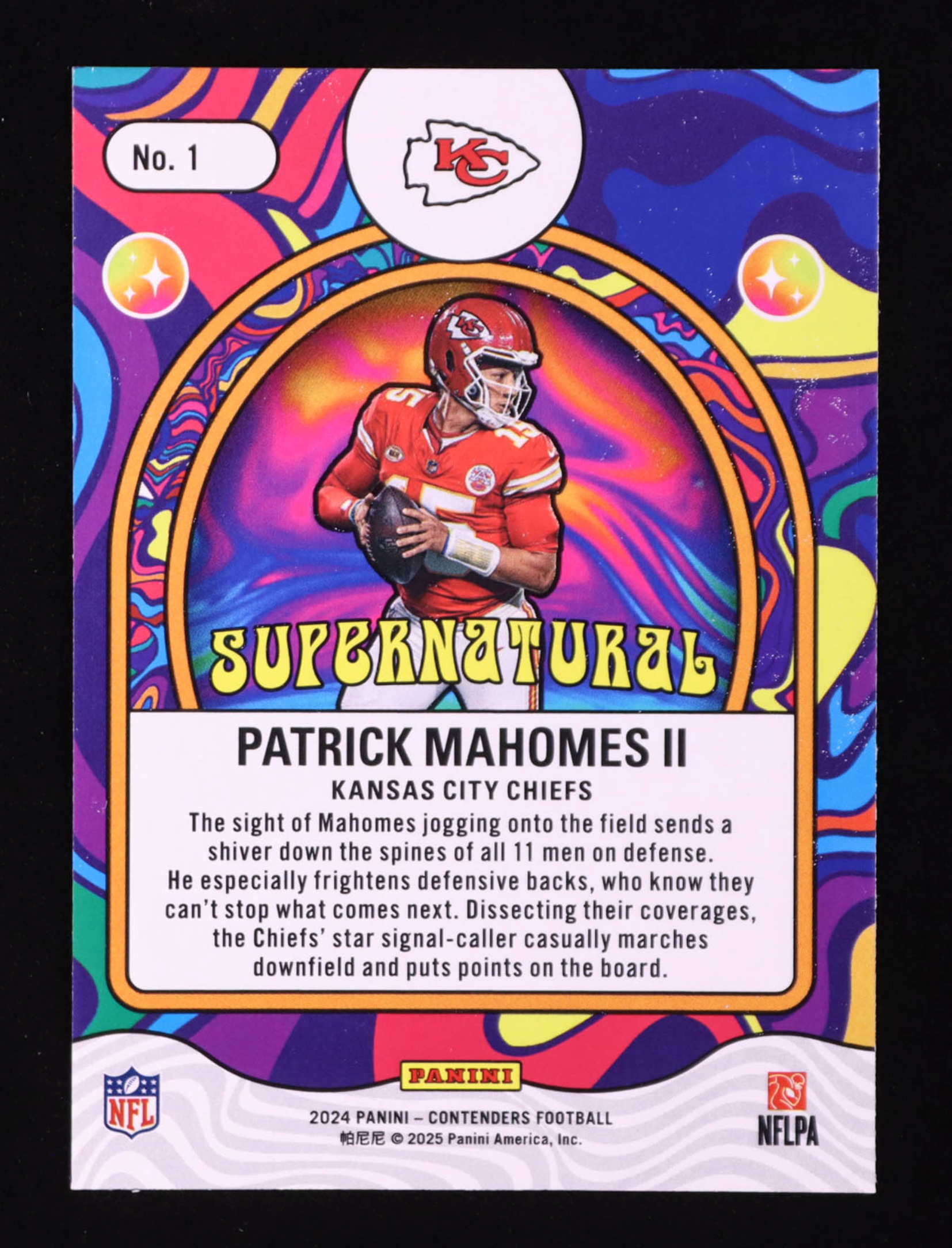 Patrick Mahomes II 2024 Panini Contenders Supernatural #1 authentic-signatures