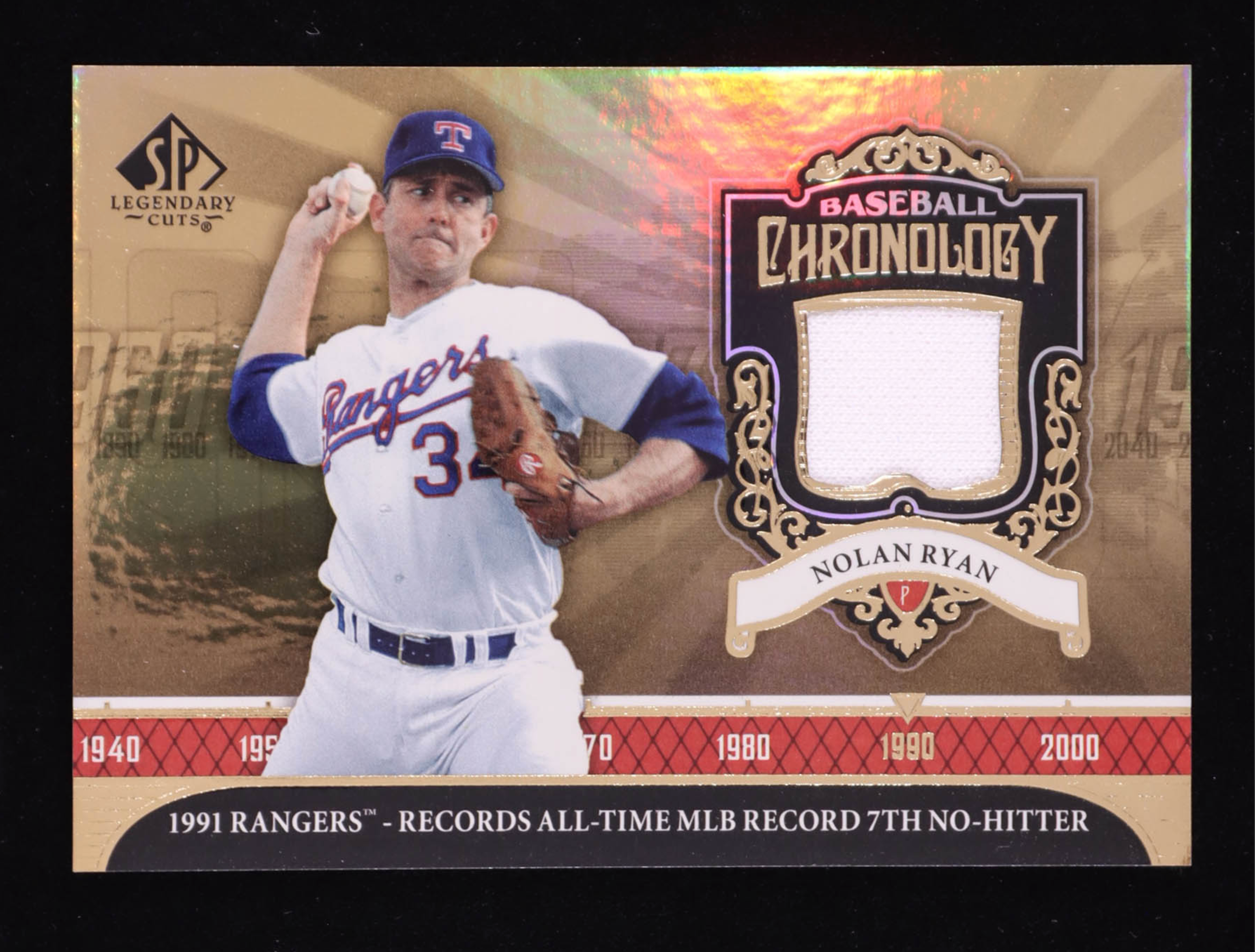 Nolan Ryan 2006 SP Legendary Cuts Baseball Chronology Materials #NR3 authentic-signatures