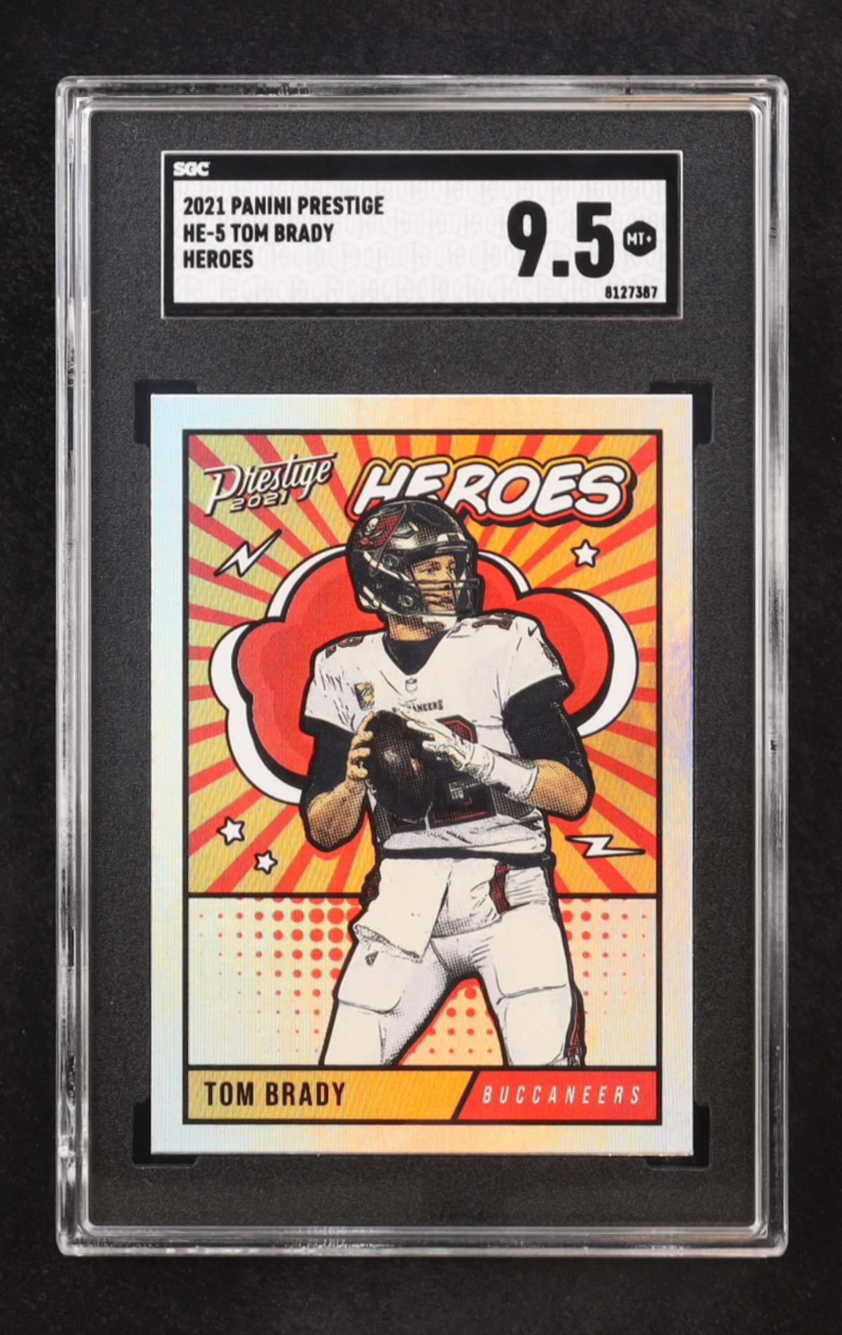 Tom Brady 2021 Prestige Heroes #5 (SGC 9.5) authentic-signatures Trading Cards Authentic Signatures