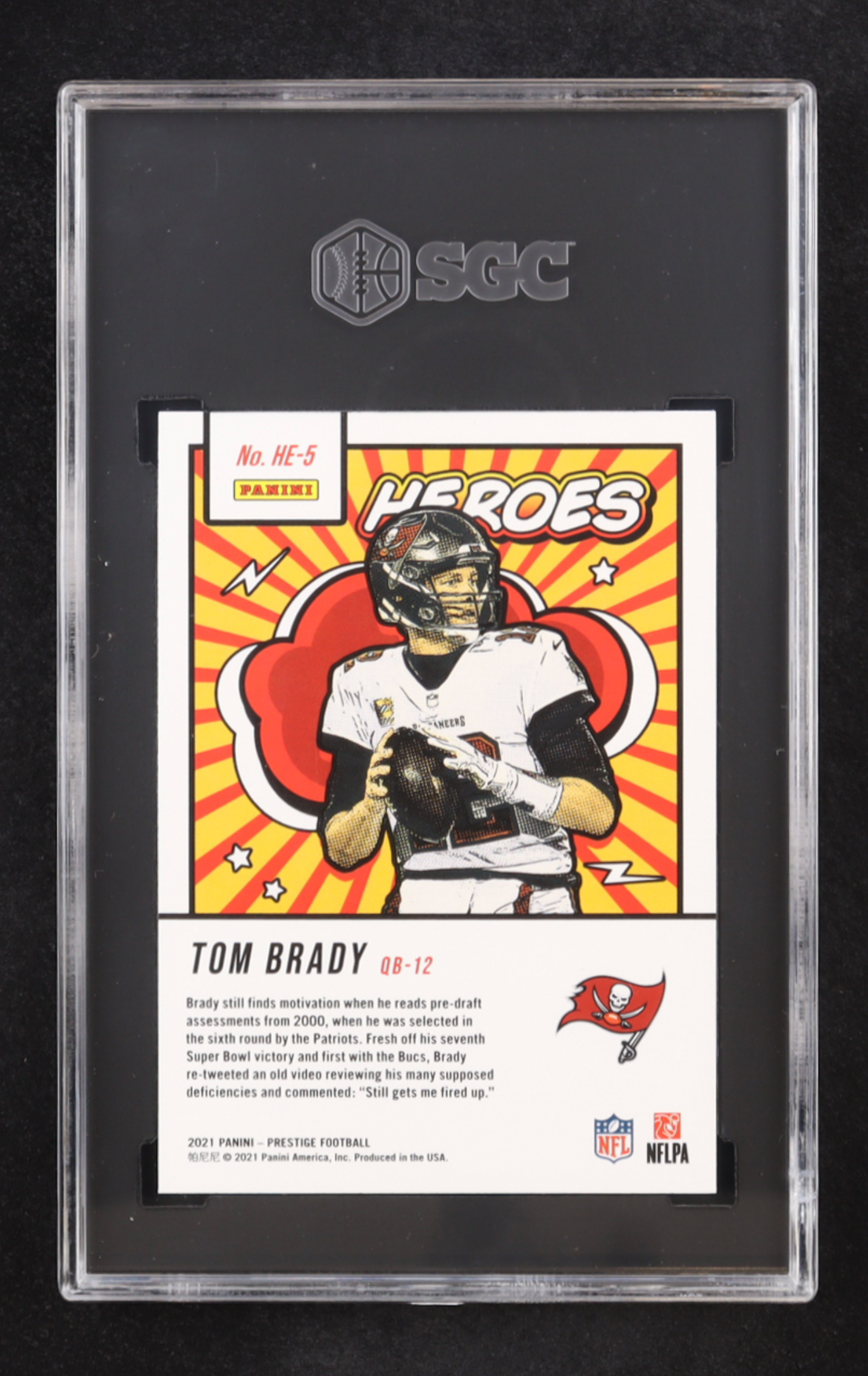 Tom Brady 2021 Prestige Heroes #5 (SGC 9.5) authentic-signatures