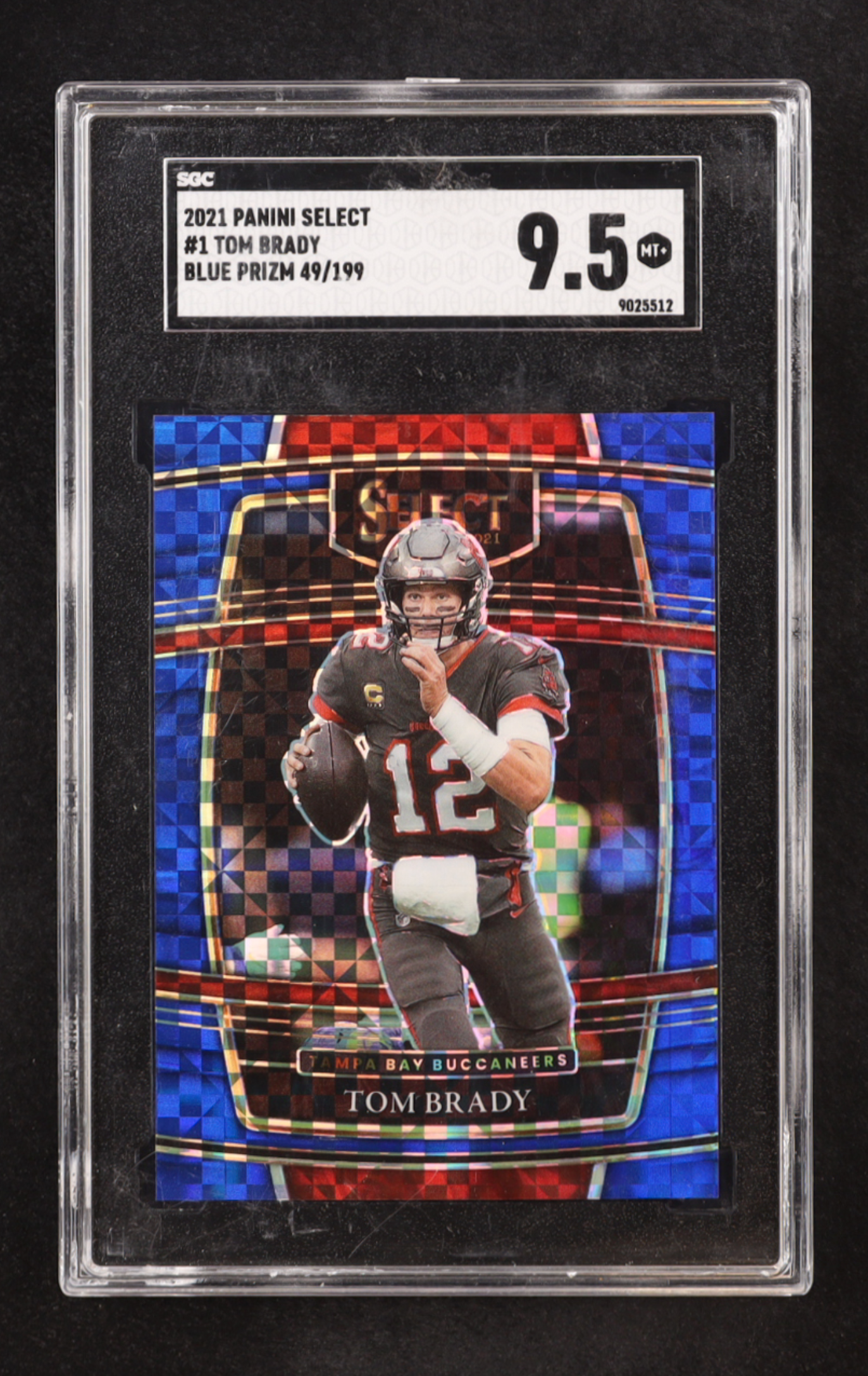Tom Brady 2021 Select Prizm Blue #1 #049/199 (SGC 9.5) authentic-signatures