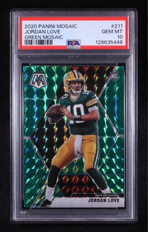 Jordan Love 2020 Panini Mosaic Mosaic Green #211 RC (PSA 10) authentic-signatures