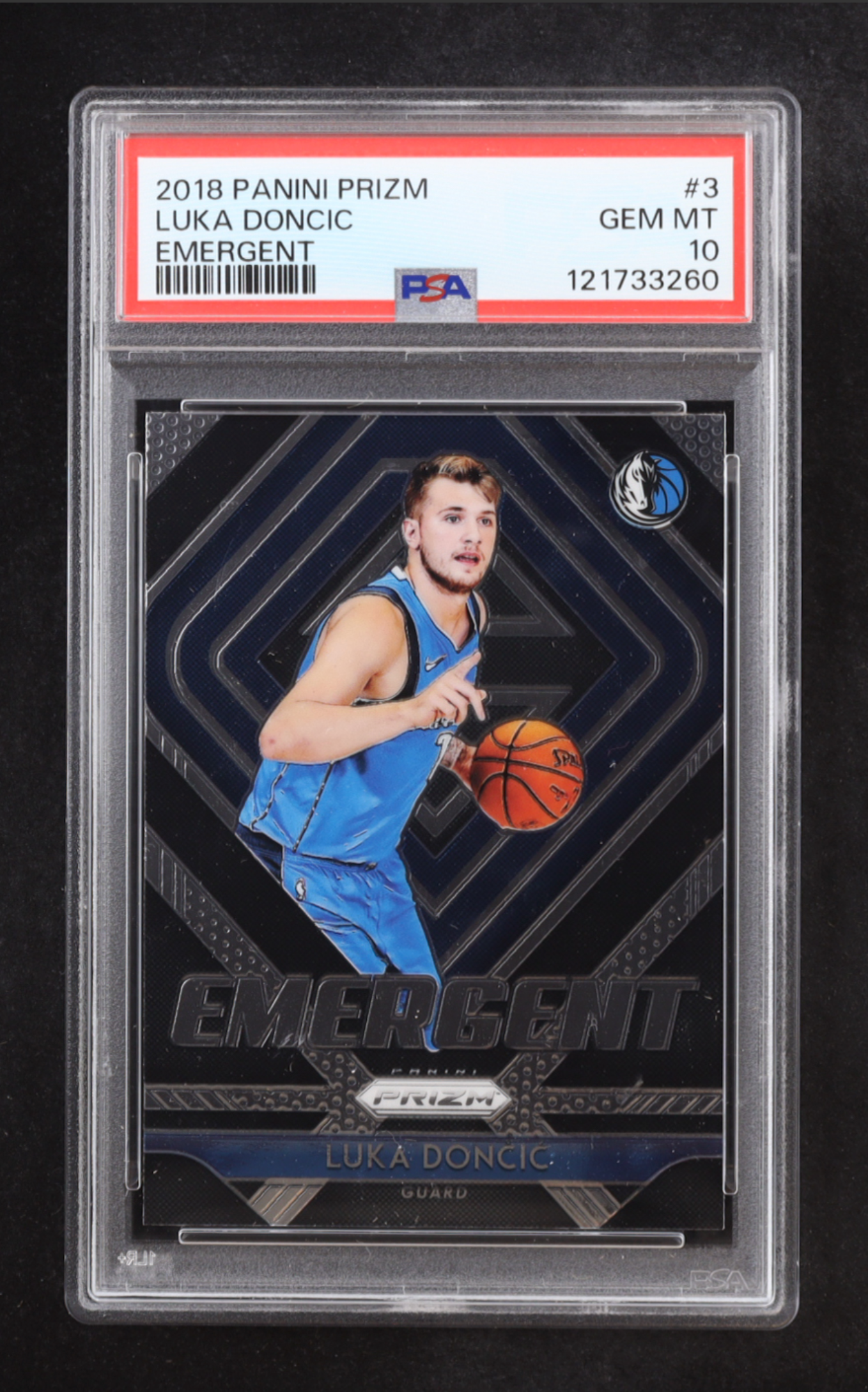 Luka Doncic 2018-19 Panini Prizm Emergent #3 RC (PSA 10) authentic-signatures