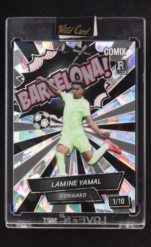Lamine Yamal 2024 Wild Card Comix Spain! Red Blue Silver Holo #LY2 RC #1/10