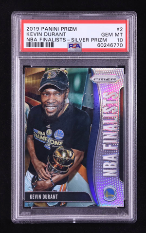 Kevin Durant 2019-20 Panini Prizm NBA Finalists Prizms Silver #2 (PSA 10)