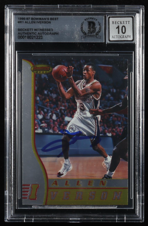Allen Iverson 1996-97 Bowman's Best #R1 RC (BGS 10)
